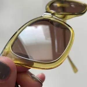 Quay Australia Kingsley Yellow/ Brown Sunglasses Quay Australia | Accessories | Quay Australia Yellow Frame  main image 4